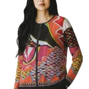 NWOT Jackets Galore sheer Top. Sz L